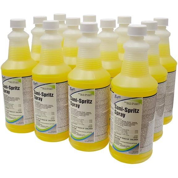 12-pack Nyco Sani-Spritz Disinfectant Cleaner Spray - 12 Pack, 32 Oz — Household & Commercial Use, Effective Formula