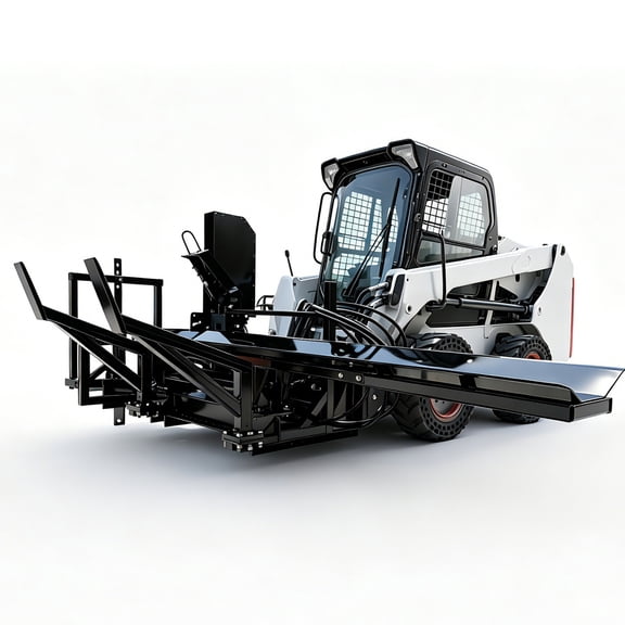 Nyddle 35-Ton Firewood Processor,Skid Steer Log Splitter Attachment with Log Lifter,4-Way/6-Way Adjustable Wedge,Wireless Remote Control,25" Chainsaw Bar,17.7" Max Cutting Diameter