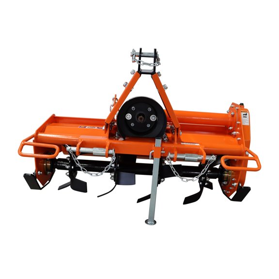 Nyddle 37-Inch 3-Point Rotary Tiller Attachment for 15–25HP Cat 1 Tractors,Single-Speed PTO-Driven Cultivator with 540 RPM Gearbox,5-Inch Working Depth,Replaceable L-Shaped Tines