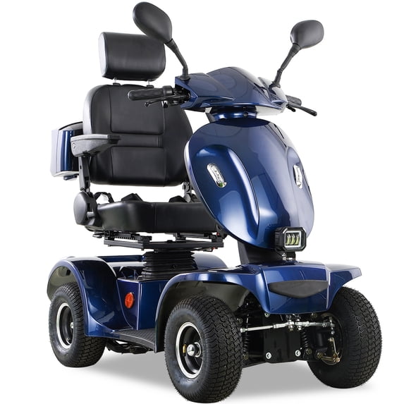Nyddle 4-Wheel All-Terrain Mobility Scooter for Adults & Seniors,1000W Heavy Duty Electric Scooter,500 lb Weight Capacity,33-Mile Range,Sapphire Blue