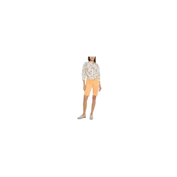Nydj Briella Denim Shorts Citrus 10