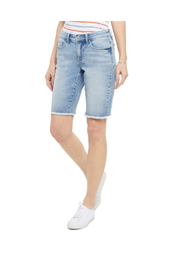Frayed Hem Boyfriend Jean Shorts Shor Quinta 16