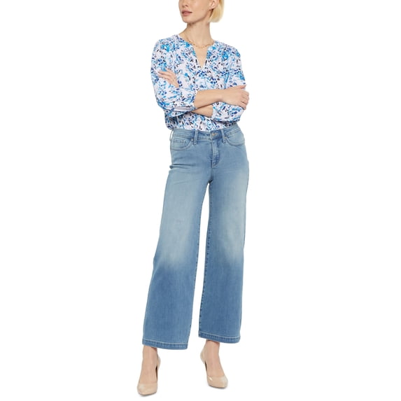 Nydj Teresa Wide Leg Ankle Jeans Clean Brookes 12