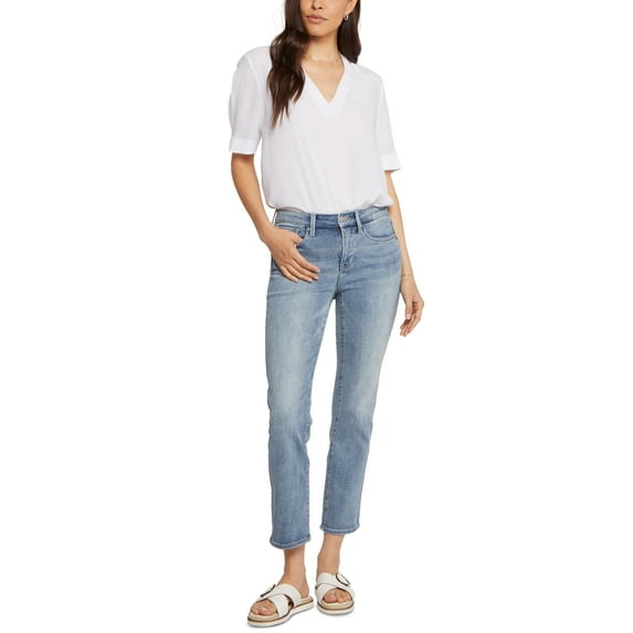 Nydj Womens Sheri Straight Ankle Jeans Altair 10