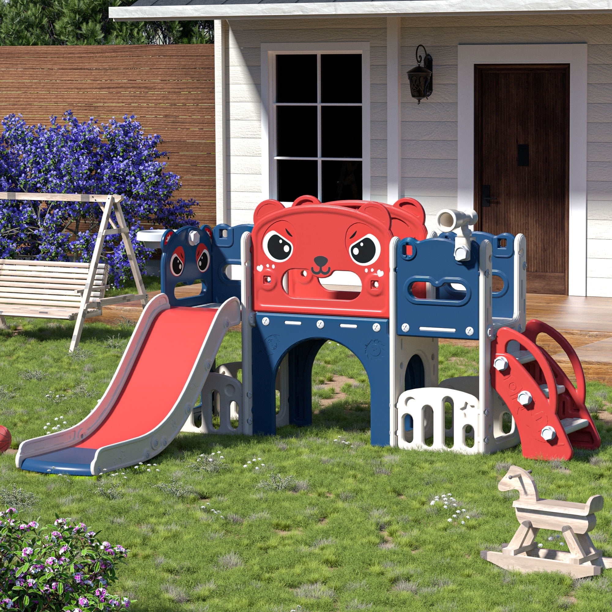 XJD 8-in-1 Toddler Slide & Climber Playset, Indoor/Outdoor XJD 8-in-1 Toddler Slide & Climber Playset, Indoor/Outdoor