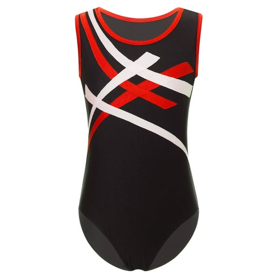 Nyeemya Boys Gymnastics Leotard Tank Top Bodysuit for Kids Athletic Ballet Dance Bodysuit One Piece Red 8