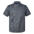 thumbnail image 1 of Nyeemya Chef Jacket Short Sleeve/Long Sleeve Chef Coat Hotel Kitchen Restaurant Work Uniform Shirt Gray Short Sleeve XL, 1 of 7