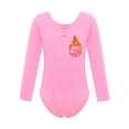 thumbnail image 1 of Nyeemya Girls Fleece Lined Bodysuit Long Sleeve Ballet Leotard Kids Dance Undergarment Thermal Pink 140, 1 of 7