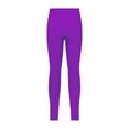 thumbnail image 1 of Nyeemya Girls Kids Stretch Athletic Leggings Yoga Active Tumbling Tights Pants for Gymnastic Leotard Purple 14, 1 of 6