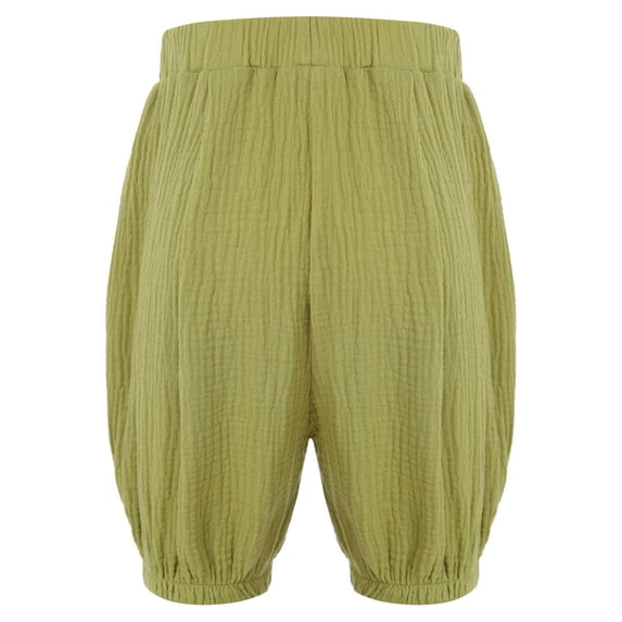 Nyeemya Infant Baby Girls Boys Soft Cotton Linen Shorts Bloomers Toddler Summer Breathable Loose Green 100