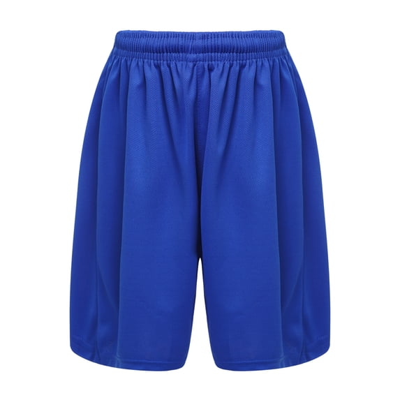 Nyeemya Kids Basketball Mesh Shorts Boys Sport Knee Length Bottoms Inner Drawstring Booty Shorts Gym Blue 26