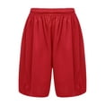 thumbnail image 1 of Nyeemya Kids Basketball Mesh Shorts Boys Sport Knee Length Bottoms Inner Drawstring Booty Shorts Gym Red 18, 1 of 5
