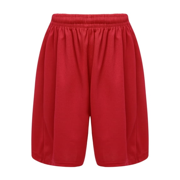 Nyeemya Kids Basketball Mesh Shorts Boys Sport Knee Length Bottoms Inner Drawstring Booty Shorts Gym Red 20