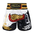 thumbnail image 1 of Nyeemya Kids Boys Boxing Shorts Youth Boxing Trunk Muay Thai Shorts Martial Arts Kickboxing Shorts Black&White XXS/120, 1 of 7