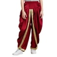 thumbnail image 1 of Nyeemya Kids Boys Casual Baggy Pants Satin Dhoti Trousers Carnival Theme Party Dance Pants Burgundy 16, 1 of 7