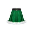 thumbnail image 1 of Nyeemya Kids Girls Miss Claus Soft Velvet Dance Skirt Christmas Costume Party Mini Skirt for Green 10, 1 of 5