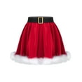 thumbnail image 1 of Nyeemya Kids Girls Miss Claus Soft Velvet Dance Skirt Christmas Costume Party Mini Skirt for Red 12, 1 of 7