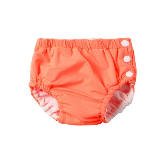 Nyeemya Toddler Baby Boys Girls Washable Swim Diaper Unisex Solid Color Swimming Trunks Infant Orange 90