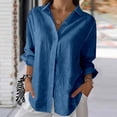 thumbnail image 1 of Nyfairy Plus Size Women's Floral Embossed Print Long Sleeve Button Down Casual Shirt, 1 of 3