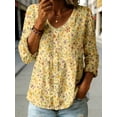 thumbnail image 1 of Nyfairy Plus Size Women's Round Neck Short Sleeve Casual Loose Tunic Top, 1 of 4