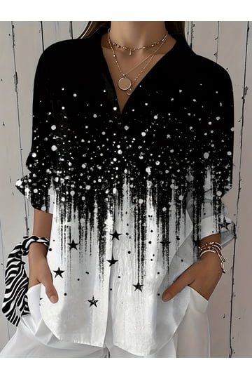 Floral Print Long Sleeve Shirts for Women