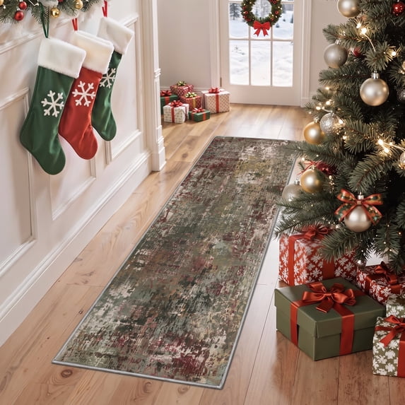 Roomisland 2'x5' Runner Rug, Washable Non Slip Low Profile Rug with Rubber Backing for Kitchen, Entryway, Laundry Room