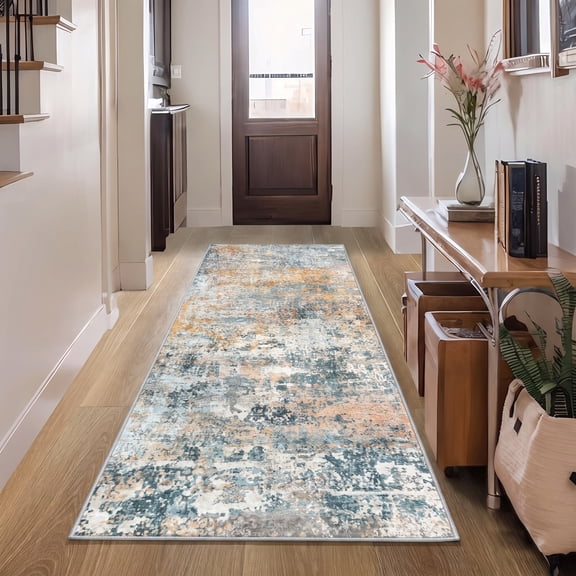 Roomisland 2'x6' Runner Rug, Washable Non Slip Low Profile Rug with Rubber Backing for Kitchen, Entryway, Hallway