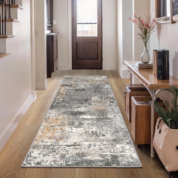 Roomisland 2'x6' Runner Rug, Washable Non Slip Low Profile Rug with Rubber Backing for Kitchen, Entryway, Hallway