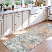 Roomisland 2'x6' Runner Rug, Washable Non Slip Low Profile Rug with Rubber Backing for Kitchen, Entryway, Hallway