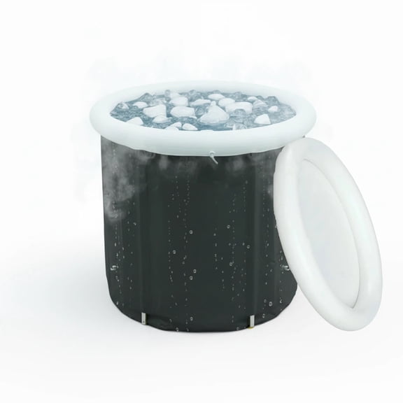 Nygira Ice Bath Tub with Lid, Portable Foldable Cold Plunge Tub for Athletes Recovery & Adult, Large Capacity Indoor Outdoor Use, 105 Gallons