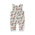 thumbnail image 1 of Nygoyerh Baby Boys Tank Jumpsuit Sleeveless Western Print One Piece Romper Newborn Infant Crew Neck Jumpsuit for Casual Daily 3M 6M 12M 18M, 1 of 8