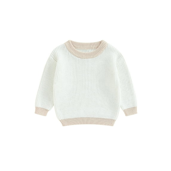Nygoyerh Baby Girls Boys Knit Sweatshirts Cute Pullover Long Sleeve Tops Infant Clothing for Fall 0-4T