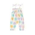 thumbnail image 1 of Nygoyerh Baby Girls Summer Sweet Sling Jumpsuit Flower Print Tie-Up Spaghetti Straps One Piece Rompers Infant Toddler Cute Sleeveless Bodysuit 6M 12M 18M 24M, 1 of 8