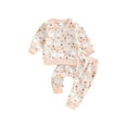 thumbnail image 1 of Nygoyerh Newborn Baby Girls Boys Halloween Outfit Cartoon Ghost Print Long Sleeve Round Neck Pullover with Elastic Waist Pants 2PCS Set Fall Infant Clothing for 1M-13T, 1 of 7
