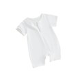 thumbnail image 1 of Nygoyerh Newborn Girls Boys One PCS Romper Short Sleeve Round Neck Zip Up Jumpsuit Infant Casual Clothing 3M 6M 12M 18M 24M, 1 of 9