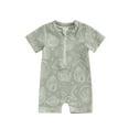 thumbnail image 1 of Nygoyerh Toddler Baby Boys One Piece Swimsuit Sea Animals Print Short Sleeve 1/2 Zipper Jumpsuit Swimwear 3M 6M 12M 2T 3T Kids Casual Summer Bathing Suit Beach Wear, 1 of 1