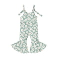 thumbnail image 1 of Nygoyerh Toddler Baby Girls Summer Bell Bottom Overalls Daisy Print Sleeveless Suspender Jumpsuit 6M 12M 18M 24M 3T Infant Sweet Flare Romper Pants for Casual Daily, 1 of 9
