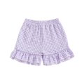 thumbnail image 1 of Nygoyerh Toddler Girls Plaid Shorts Ruffled Hem Elastic Waist Wide Leg Short Pants Infant Clothing for Summer 9M 12M 18M 2T 3T, 1 of 7