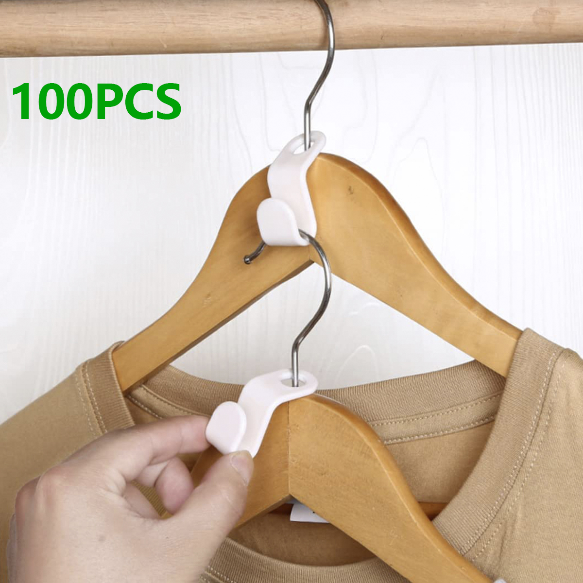 Nyidpsz 100PCS Clothes Hanger Connector Hooks Cascading Hanger Hooks