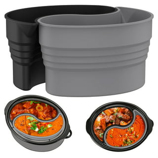 new england stories RNAB0C24BQN8W potdivider silicone slow cooker liners  insert fit for 8 qt oval crockpot reusable two-in-one slow cooker divider -  leakproof