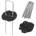 thumbnail image 1 of Lzvxtym 30 Pack Garden Weed Fabric Staples, Ground Pegs Vapor Barrier Stake with Galvanized Steel Landscape Staples and Plastic Caps, 1 of 7