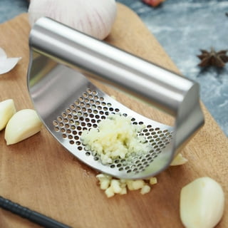 Anual Stainless Steel Garlic Press Manual Garlic Mincer Chopping Garlic  Tools Curve Fruit Vegetable Tools Kitchen Gadgets Garlic Press Rocker