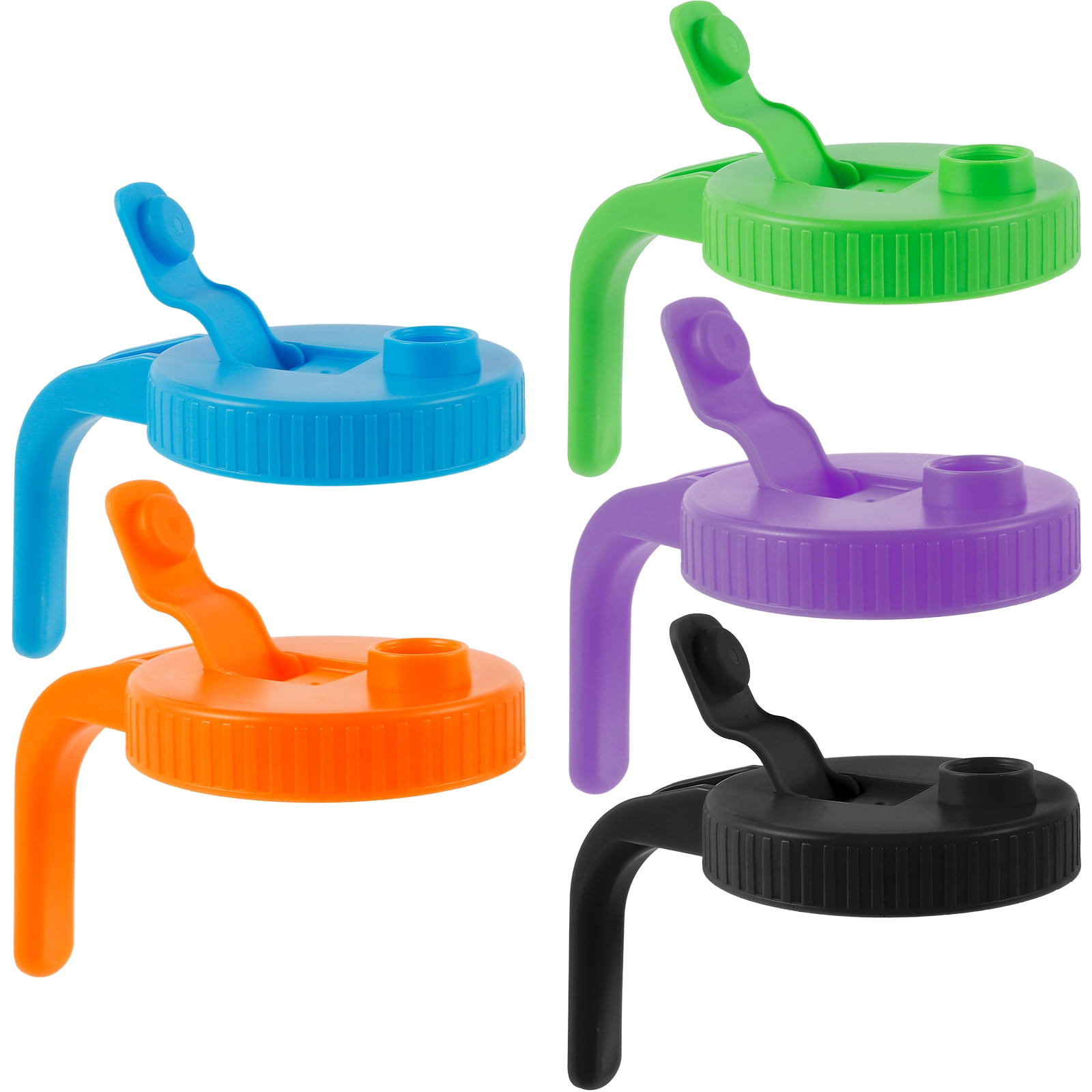 Nyidpsz 5 Pcs Wide Mouth Mason Jar Pour Spout Lids With Handle Reusable