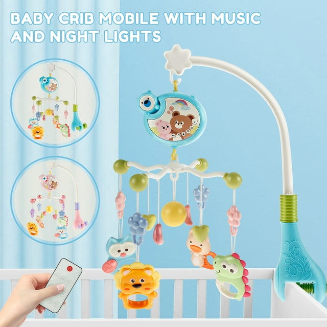 Nyidpsz Baby Crib Mobile Toys,Crib Music Mobile Hanging Toys with Light
