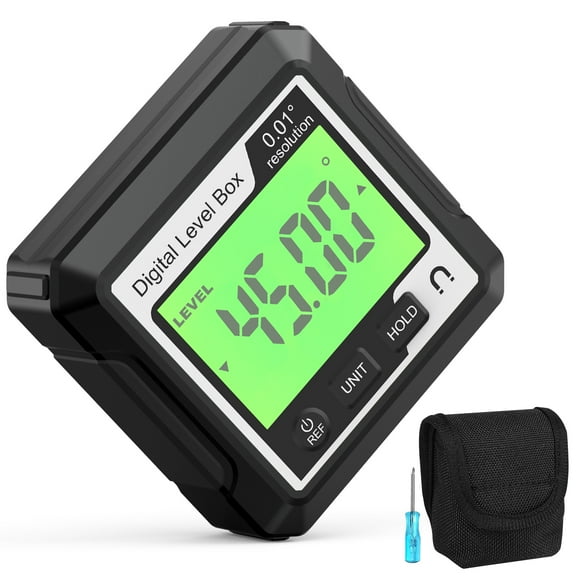 Keyohome Digital Level Box LCD Digital Angle Gauge Magnetic Protractor Inclinometer Level Box for Angle Measurement