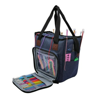 CraftsCapitol™ Premium Knitting Tote Bag Travel Yarn Storage