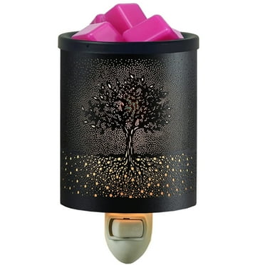 Lzvxtym Metal Wax Warmer Wall Plug in Wax Melt Fragrance Warmer Oil Burner Wax Melt Night Light for Home