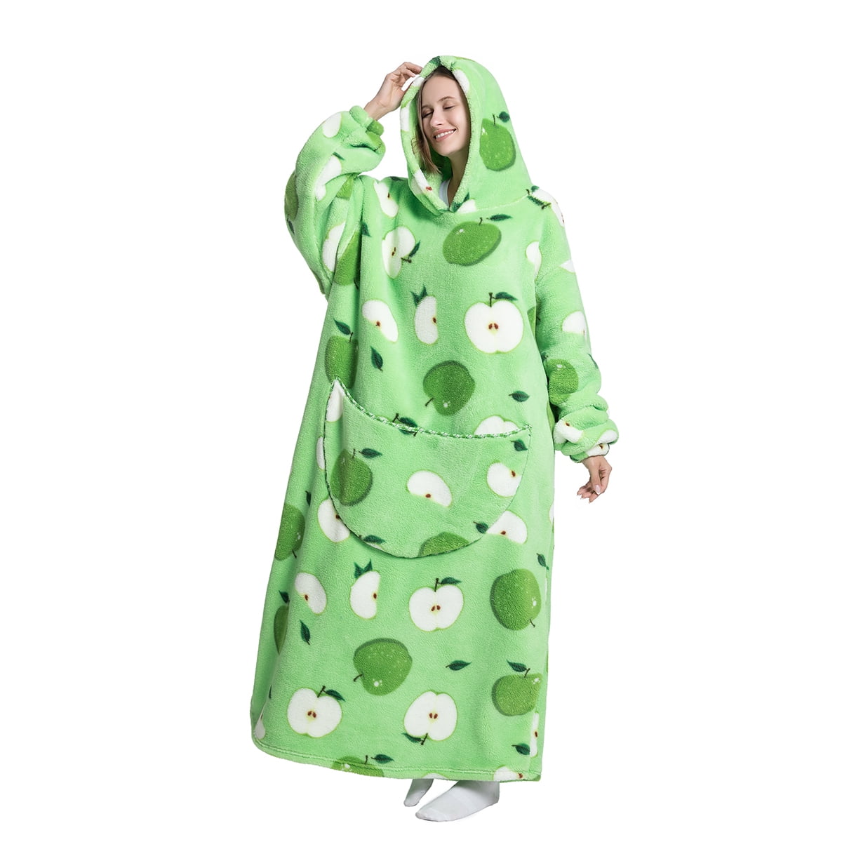 Nyidpsz Oversized Cozy Blanket Hoodie Flannel Hoodie Sweatshirt Blanket