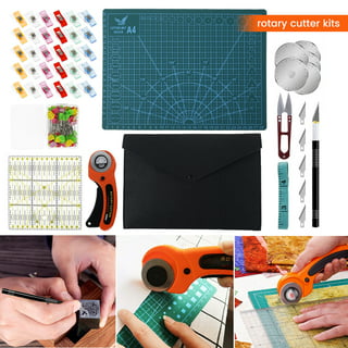 Willstar Rotary Cutter Tool Kit, Rotary Fabric Cutter Set, Fabric Cutter  with Cutting Mat, Patchwork Ruler, Carving Knife, Rotary Cutter Kit for  Quilting and Sewing 