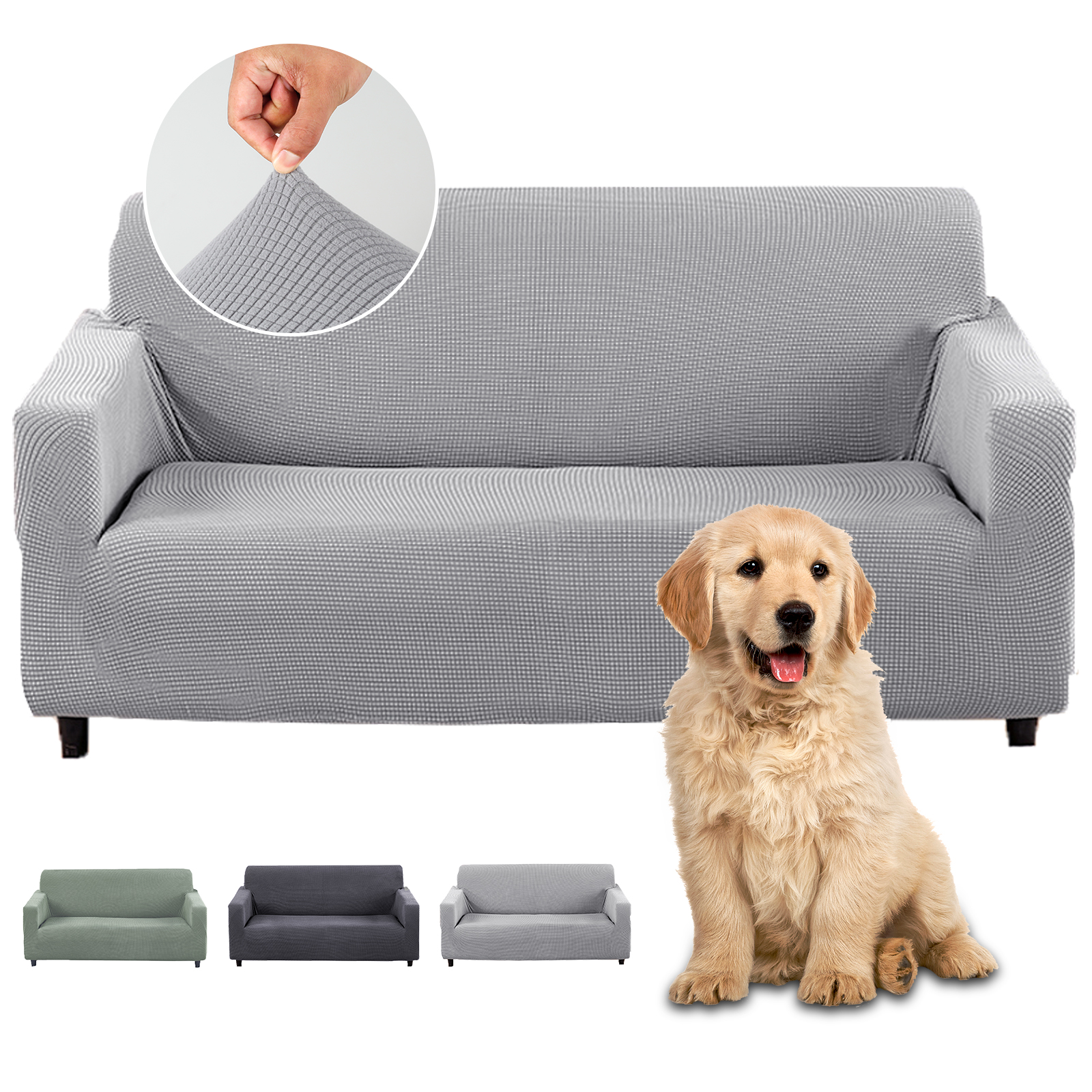 Nyidpsz Sofa Cover Elastic Couch Protector Slipcover 3 Seater Washable